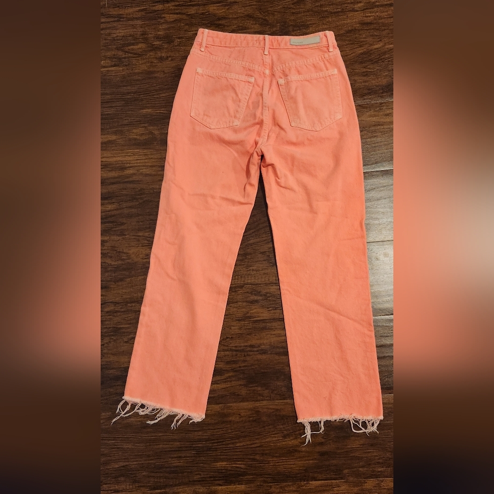 GRLFRND High Rise Jeans in Bright Orange - Picture 3 of 8